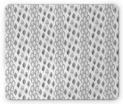 Greyscale Foliage Abstract Mouse Pad