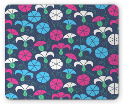 Colorful Bindweed Motif Mouse Pad