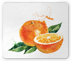 Watercolor Orange Art Mouse Pad