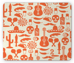 Sombrero Skulls Culture Mouse Pad