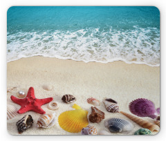 Sea Shells on Sandy Coast Mouse Pad