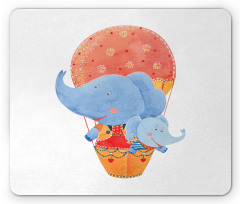 Elephant Hot Air Balloon Mouse Pad