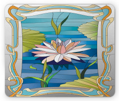 Stained Glass Lotus Mouse Pad