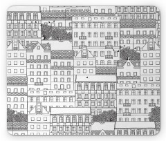 Hand Drawn Houses Town Mouse Pad