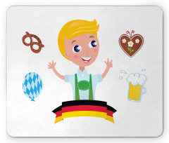 Bavarian Boy Oktoberfest Mouse Pad