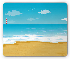 Sandy Beach Ocean Mouse Pad