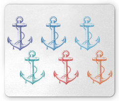 Colorful Anchor Marine Mouse Pad