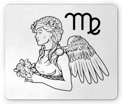 Angel with Bouquet Mouse Pad