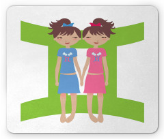 Twin Girls Teens Mouse Pad