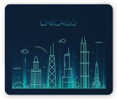 Blue Panorama Mouse Pad
