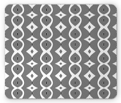 Wavy Lines Op Art Mouse Pad