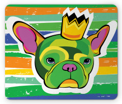 Crowned Dog Colorful Mouse Pad