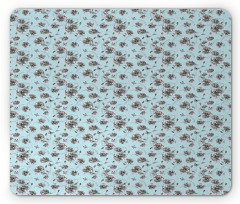 Monochrome WildFlowers Mouse Pad