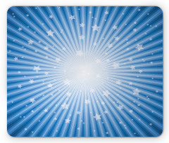 Retro Burst Stars Mouse Pad