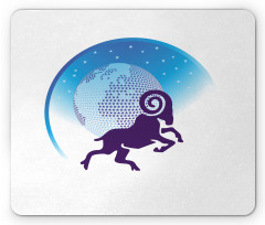 Globe Stars Goat Mouse Pad