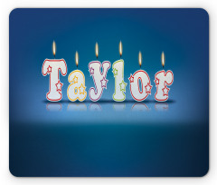 Celebration Candle Font Mouse Pad