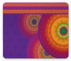 Colorful Mandala Motif Mouse Pad