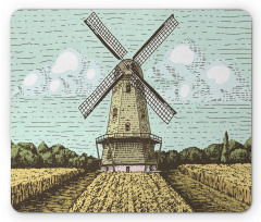 Windmill and Farmland Mouse Pad