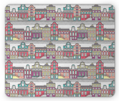 Amsterdam Sketch Houses Mouse Pad