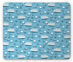 Ships Boats and Helms Mouse Pad