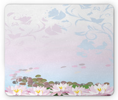 Water Lilies Pattern Mouse Pad
