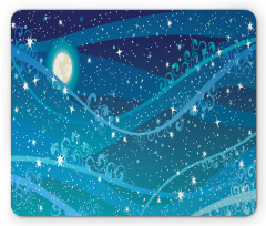 Full Moon Open Sky Mouse Pad