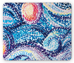 Doodle Wavy Lines Mouse Pad