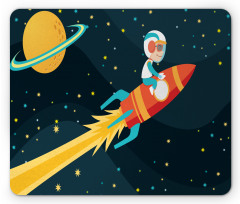 Boy on a Rocket Adventure Mouse Pad