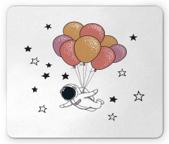 Astronaut with Balloons Mouse Pad