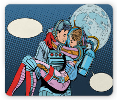 Astronaut Couple Love Mouse Pad