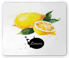 Sour Citrus Lemon Design Mouse Pad