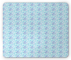 Buds Branches Blue Tones Mouse Pad