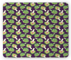 Artichokes Purple Mouse Pad