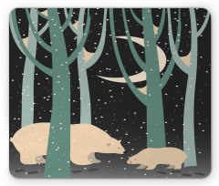 Polar Bear and Cub Mouse Pad