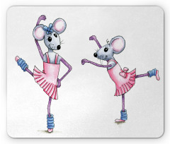 Funny Ballerina Mice Mouse Pad