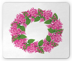 Pink Blossoms Wreath Mouse Pad