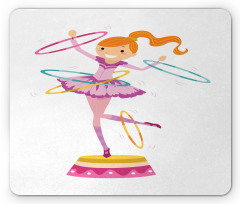 Girl Twirling Hoops Mouse Pad