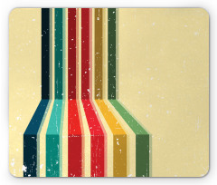 Vintage Colorful Strips Mouse Pad