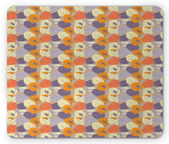 Retro Poppy Blossoms Mouse Pad