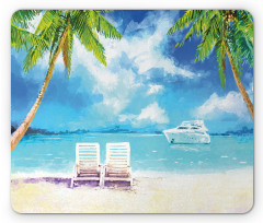 Exotic Beach Palms Mouse Pad