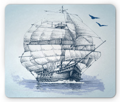 Old Ship at Sea Mouse Pad