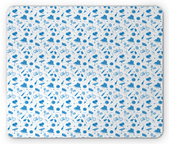 Blue White Mouse Pad