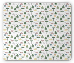 Woodland with Birds Mouse Pad