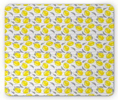 Sketched Lemon Pattern Mouse Pad