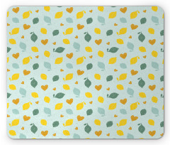 Scribbled Lemon Design Mouse Pad