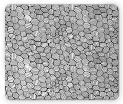 Sketch Hexagon Shapes Mouse Pad