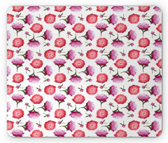 Pink and Violet Peonies Mouse Pad