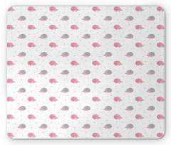 Fluffy Pinkish Hedgehog Mouse Pad