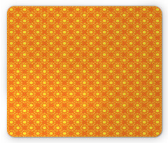 Warm Colored Sun Motif Mouse Pad