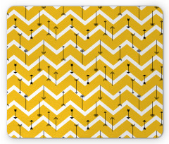 Arrows on Zig Zag Chevron Mouse Pad